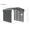 Arrow Storage Products Galvanized Steel Carport, W/ 2-Sided Enclosure, Compact Car Metal Carport Kit, 10'x15'x9', Eggshell CPH101509ECL2 - alternate 3